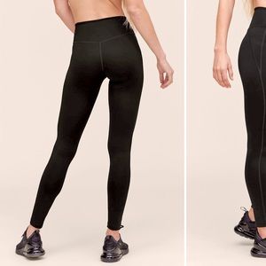 S Girlfriend Black Compressive Mid-Rise Legging